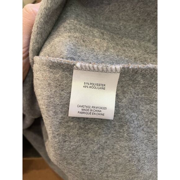 Orb Life Wool Wrap‎ Tie Brown Gray Jacket Size Large - Picture 6 of 7